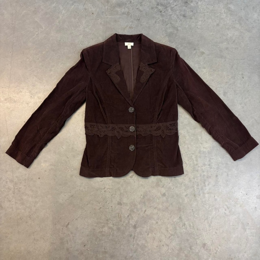Dark Chocolate Corduroy Blazer J Jill XS size